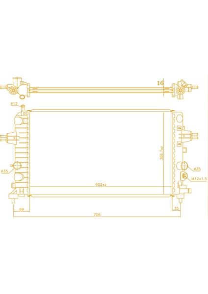 Astra H/zafıra B 1.6/1.8 04+ 1300266 mt 600*358*16