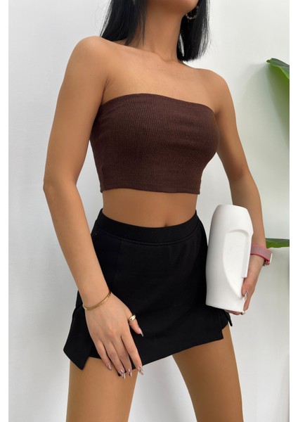 Kaşkorse Fitilli Crop Straplez