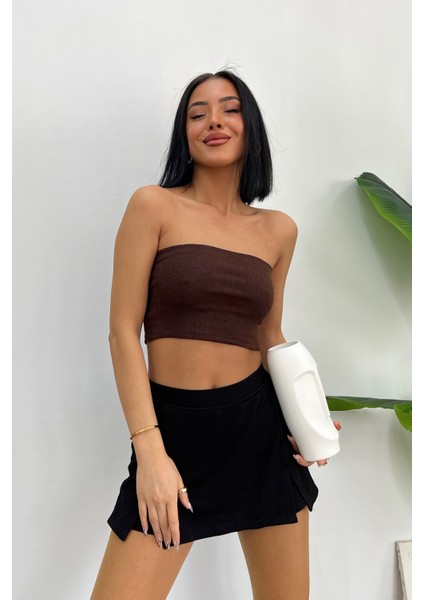 Kaşkorse Fitilli Crop Straplez