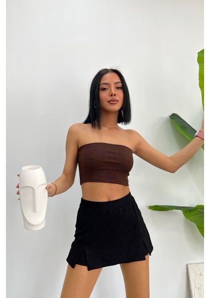 Kaşkorse Fitilli Crop Straplez