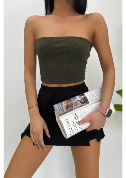 Kaşkorse Fitilli Crop Straplez