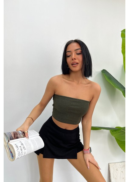 Kaşkorse Fitilli Crop Straplez