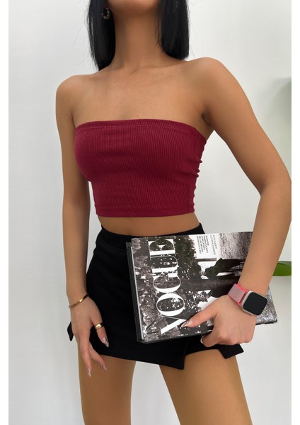 Kaşkorse Fitilli Crop Straplez