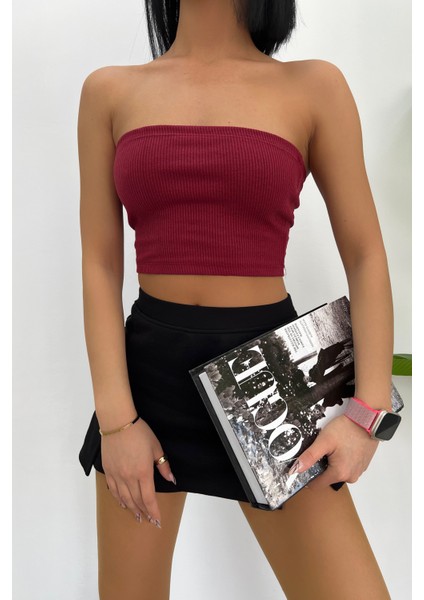 Kaşkorse Fitilli Crop Straplez