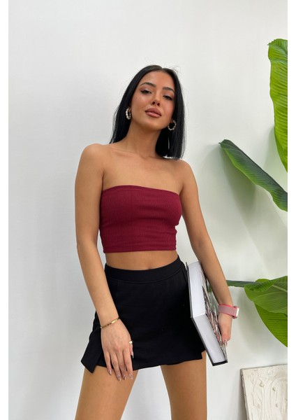 Kaşkorse Fitilli Crop Straplez