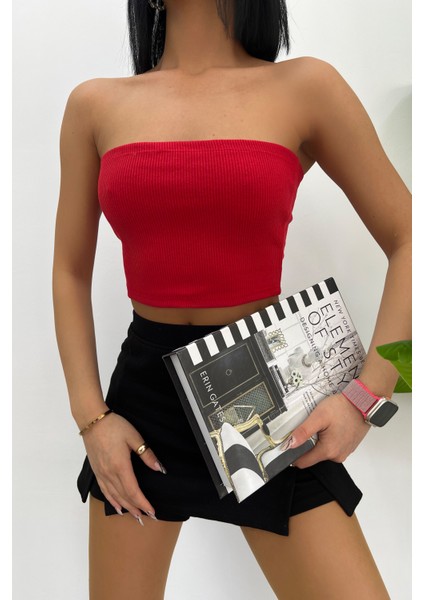 Kaşkorse Fitilli Crop Straplez