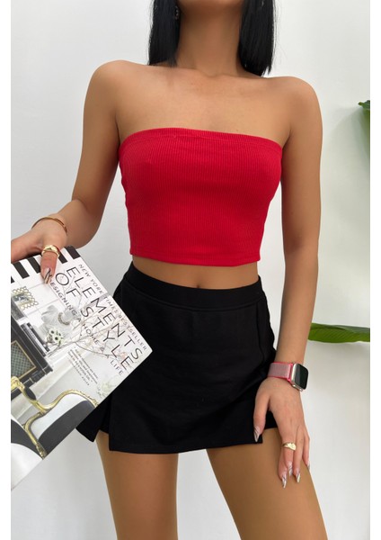 Kaşkorse Fitilli Crop Straplez