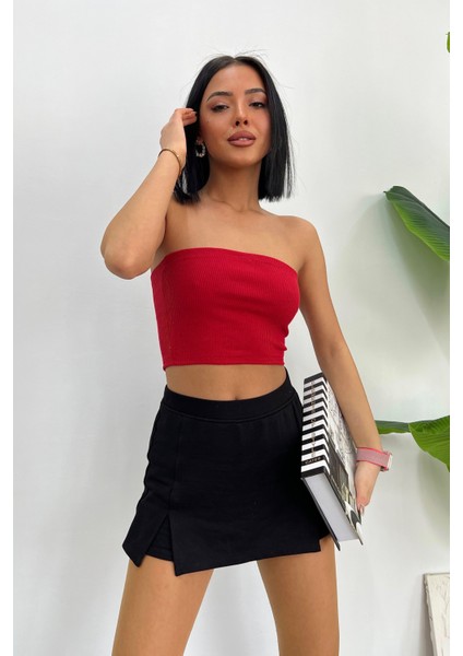 Kaşkorse Fitilli Crop Straplez