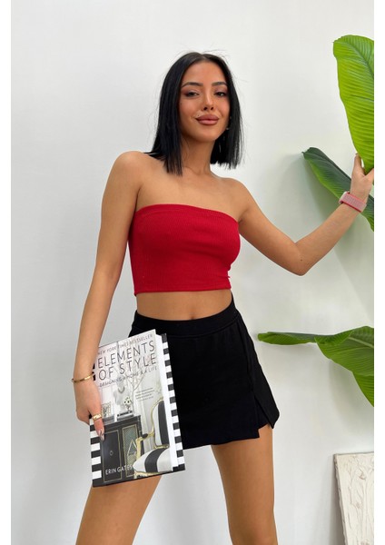 Kaşkorse Fitilli Crop Straplez