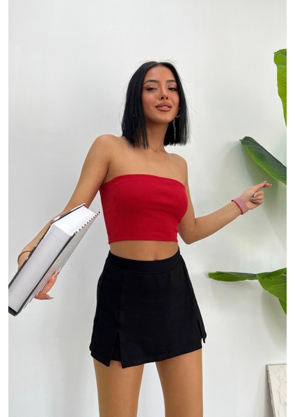 Kaşkorse Fitilli Crop Straplez