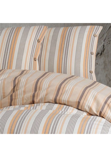 Butik Native Serisi Çift Kişilik Nevresim Takımı Velena V1 Somon