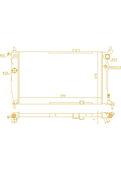 Astra F 1.4i 1300147 mt 590*348*26