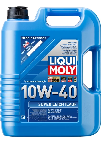 Liqui Moly Super Leichtlauf 10W40 Motor Yağı 5lt. 9505