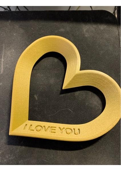 I Love You Yazılı Kalp Biblo Dekor 25 cm (Büyük Boy)