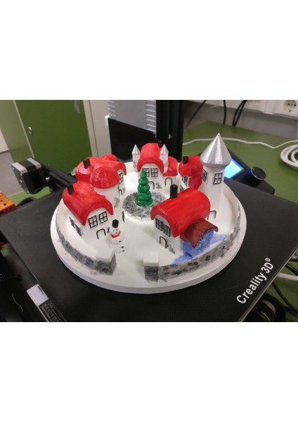 Christmas Town Yılbaşı Köyü Boyalı Biblo