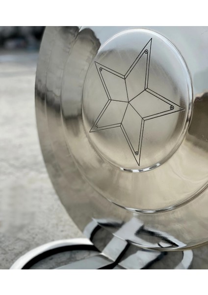 Metalik Plastik Captain America Kalkanı Standlı 35 cm Çap (Giga Boy) modelleri