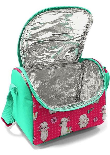 Kids Neon Mercan Su Yeşili Alpaka Desenli Thermo Beslenme Çantası 11719 fırsatları