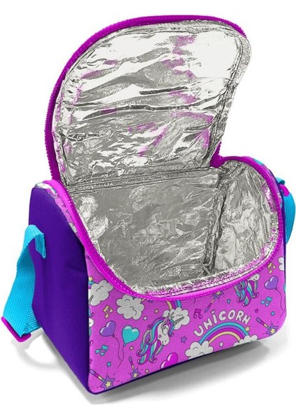 Kids Mor Açık Pembe Unicorn Desenli Thermo Beslenme Çantası 11820 fırsatları