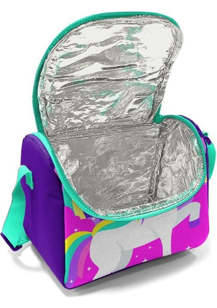 Kids Mor Su Yeşili Unicorn Desenli Thermo Beslenme Çantası 11833 fırsatları