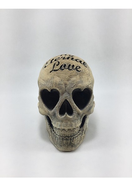 My Eternal Love Yazılı Kafatası Figür 10 cm x 13 cm