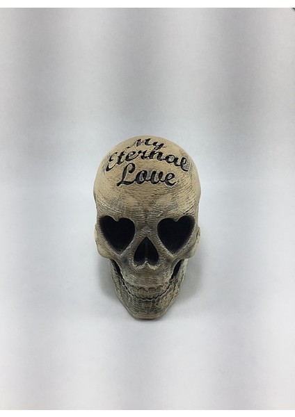 My Eternal Love Yazılı Kafatası Figür 10 cm x 13 cm fiyatları