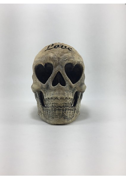 My Eternal Love Yazılı Kafatası Figür 10 cm x 13 cm modelleri