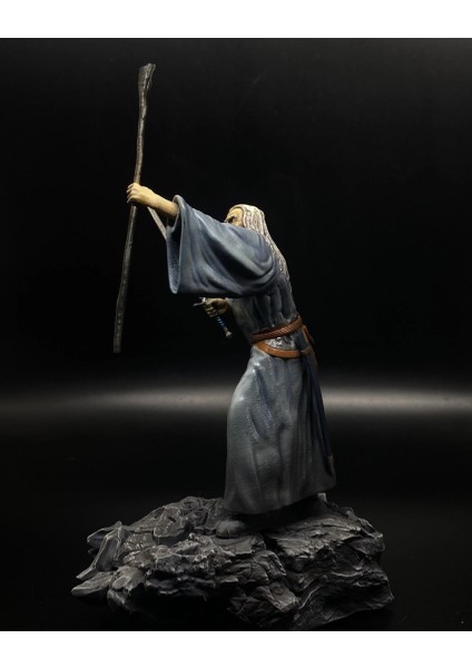 Gri Gandalf Balrog Savaşı Boyalı Figür Yüzüklerin Efendisi Lotr 25 cm (Dev Boy) modelleri