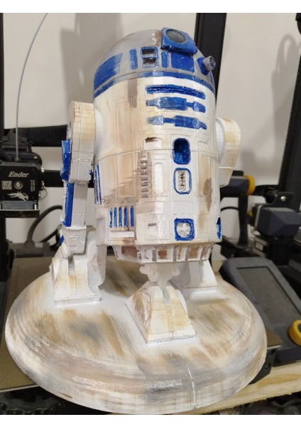 R2D2 Star Wars Robot Eskiz Boyalı Figür 20 cm (Büyük Boy)