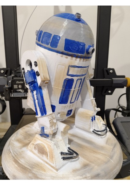 R2D2 Star Wars Robot Eskiz Boyalı Figür 20 cm (Büyük Boy)