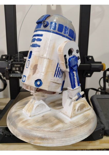R2D2 Star Wars Robot Eskiz Boyalı Figür 20 cm (Büyük Boy)