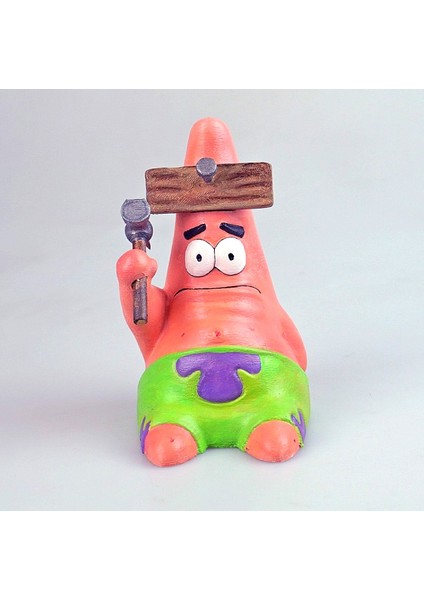 Spongebob Hammered Patrick Boyalı Figür 15 cm modelleri