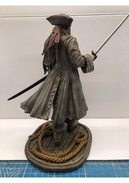 Kaptan Jack Sparrow Karayip Korsanları Boyalı Figür 23 cm (Büyük Boy