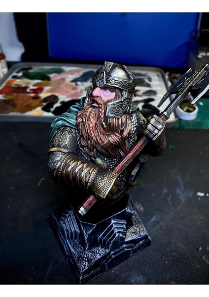 Gimli Cüce Yüzüklerin Efendisi Lotr Boyalı Büst 20 cm (Büyük Boy) fırsatları