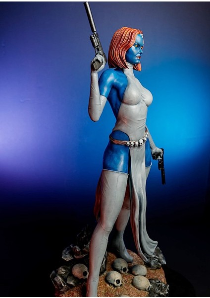 Mystique X-Men Double Guns Boyalı Figür 25 cm (Dev Boy) modelleri