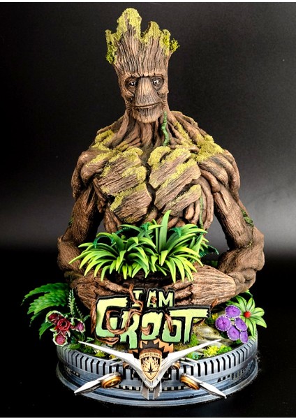 I Am Groot Boyalı Figür 20 cm ( Büyük Boy )