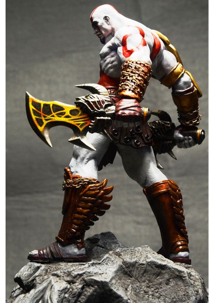 Kratos ve Zeus God Of War Boyalı Figür 26 cm (Dev Boy)