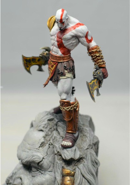 Kratos ve Zeus God Of War Boyalı Figür 26 cm (Dev Boy)