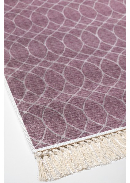 Kaymaz Taban Djt 2'li Banyo Paspas Takımı Yıldız Deri Saçaklı Iskandinav F5084 Gül Kurusu fırsatları