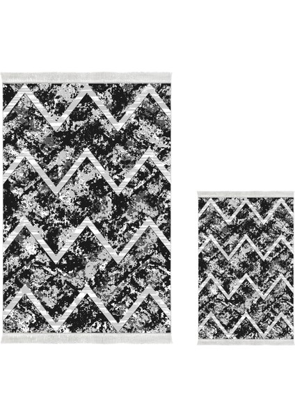 Kaymaz Taban Djt 3'lü Banyo Paspas Takımı Trend Karışık Iskandinav F5128 Siyah fiyatları