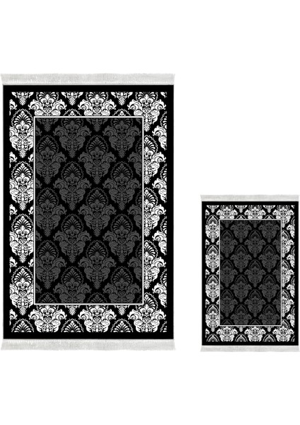 Kaymaz Taban Djt 3'lü Banyo Paspas Takımı Trend Karışık Modern 700M Siyah fiyatları
