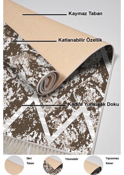 Kaymaz Taban Djt 3'lü Banyo Paspas Takımı Yıldız Deri Karışık Iskandinav F5128 Kahve indirimleri