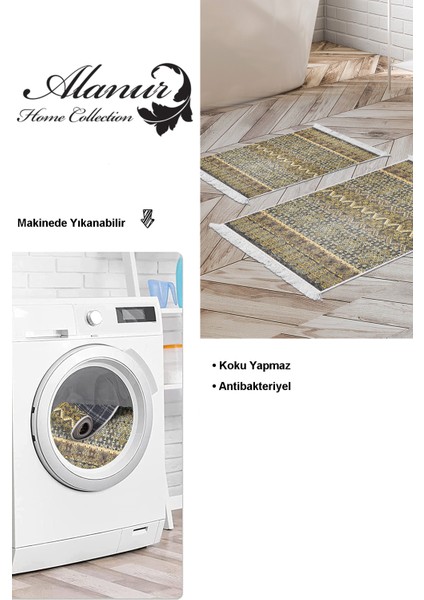 Kaymaz Taban Djt 2'li Banyo Paspas Takımı Star Pamuk Saçaklı Iskandinav 1700 Renkli