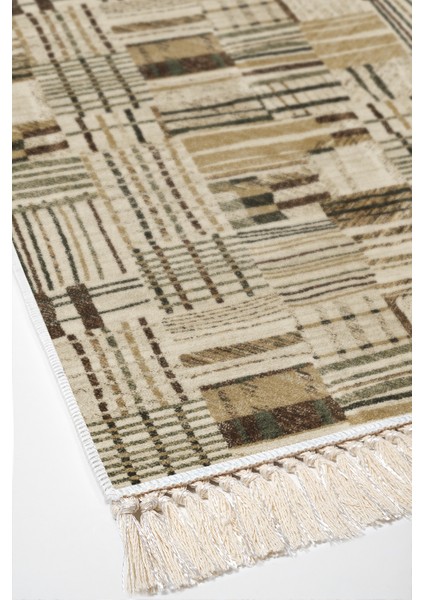 Kaymaz Taban Djt 2'li Banyo Paspas Takımı Yıldız Deri Saçaklı Modern 1937 Kahve Bej fırsatları