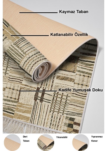 Kaymaz Taban Djt 2'li Banyo Paspas Takımı Yıldız Deri Saçaklı Modern 1937 Kahve Bej indirimleri