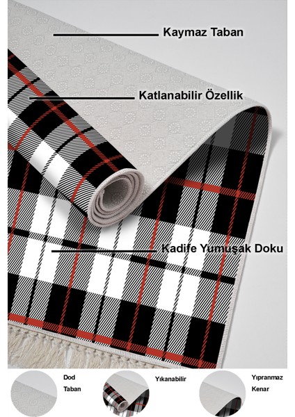 Kaymaz Taban Djt 2'li Banyo Paspas Takımı Trend Saçaklı Modern 750 Siyah indirimleri