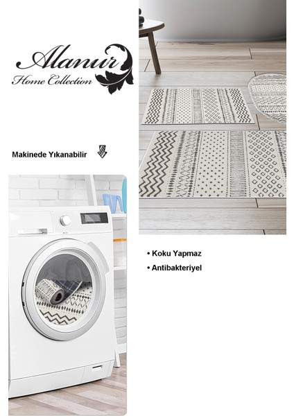 Kaymaz Taban Djt 3'lü Banyo Paspas Takımı Star Pamuk Karışık Iskandinav F5086 Bej modelleri