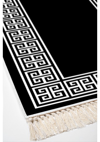 Kaymaz Taban Djt 3'lü Banyo Paspas Takımı Yıldız Deri Karışık Modern 608M Siyah fırsatları