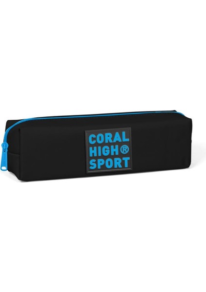 Coral High Sport Siyah Mavi Tek Bölmeli Kalem Çantası 22342