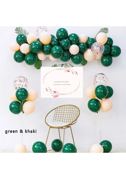Metalik Yeşil Doğum Günü Balon Konsepti