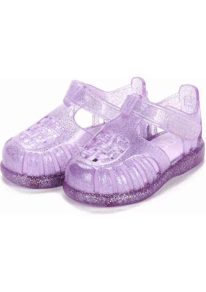 Tobby Gloss Glitter Kız/erkek Çocuk Sandalet S10308 Lila